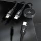 5. Kabel z ładowarką do Apple Watch Dudao A12Max+ PD 100W 3w1: USB-C Lightning 1,2m - czarny