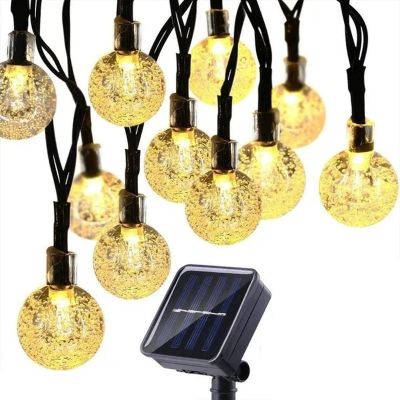 4. LAMPA SOLARNA OGRODOWA GIRLANDA ŁAŃCUCH SOLARNY 4,9M 40LED CIEPŁY BIAŁY