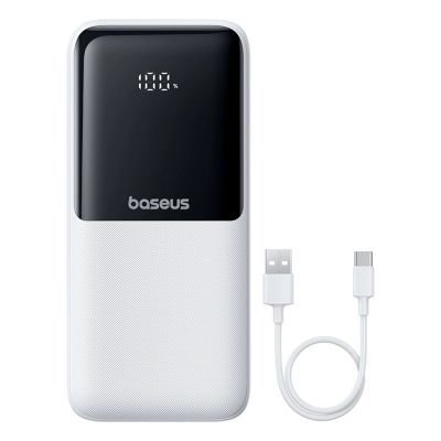 7. Powerbank Baseus Lipow 20000mAh 22,5W z dwoma wbudowanymi kablami z dodatkowym kablem Baseus Simple USB-A - USB-C 3A 20cm - biały