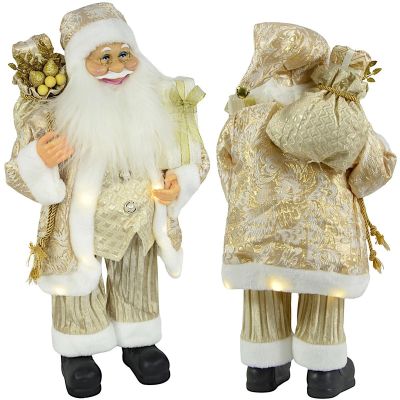 2. ŚWIĘTY MIKOŁAJ DEKORACYJNY 60CM ZŁOTY LED