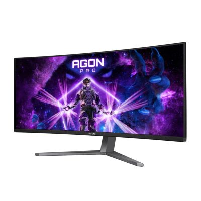 42. AOC AGON PRO AG346UCD monitor komputerowy 86,4 cm (34") 3440 x 1440 px Wide Quad HD QD-OLED Czarny, Szary