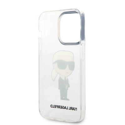 7. Etui Karl Lagerfeld Ikonik Karl na iPhone 14 Pro - przezroczyste