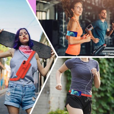 9. Rope case żelowe etui ze smyczą łańcuszkiem torebka smycz iPhone 12 Pro Max ciemnozielony
