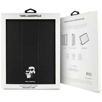 8. Etui Karl Lagerfeld Saffiano Magnetic Karl & Choupette na iPad Air 13" 2024 Book Cover - czarne