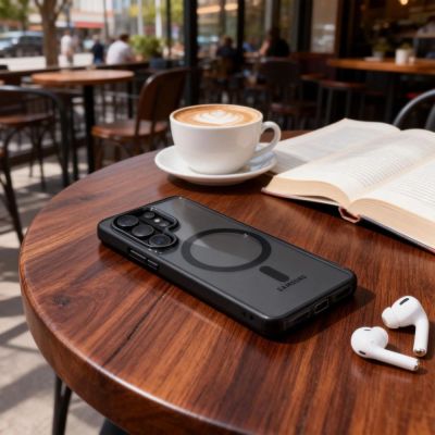 6. Etui Tech-Protect Magmat MagSafe na Samsung Galaxy S26 Ultra - przezroczysto-czarne