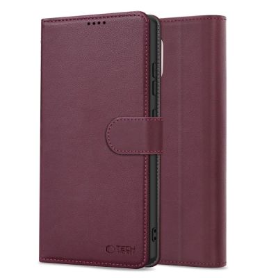 2. Etui Tech-Protect Wallet na Samsung Galaxy A57 5G - bordowe