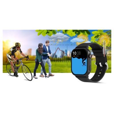 18. Smartwatch Gravity GT15-1 Czarny Pasek Silikonowy + Czarna Bransoleta