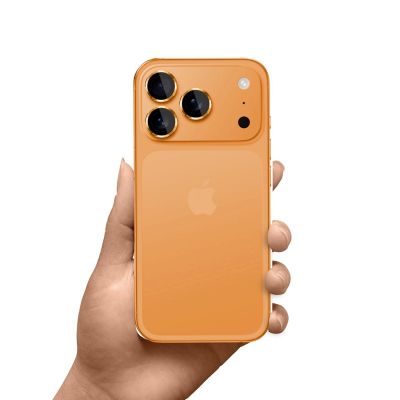 8. Szkło hartowane na obiektyw aparatu 3mk Lens Protection Pro do iPhone 17 Pro / 17 Pro Max - pomarańczowe