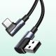 14. Ugreen kabel kątowy 90° USB C - USB 2.0 480Mb/s 3A 3m czarny (US176)