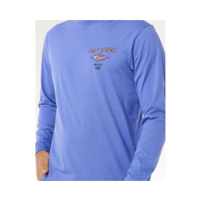 2. Koszulka męska RIP CURL Fade Out Icon L/S Tee niebieska
