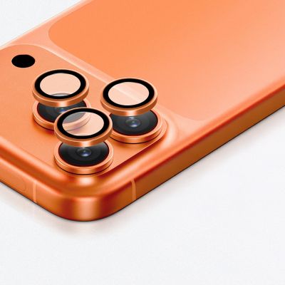 6. Szkło na aparat AMAZINGTHING Lens Glass na iPhone 17 Pro / Pro Max - z pomarańczową ramką
