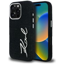 Etui Karl Lagerfeld FW Jeans Signature Logo na iPhone 16 Pro - czarne