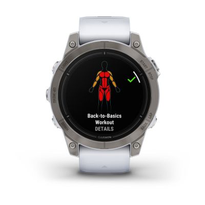 10. Zegarek sportowy Garmin Epix Pro Gen 2 Sapphire 47mm Titanium Whitestone