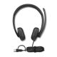 3. Przewodowy zestaw słuchawkowy VoIP Lenovo 5000 z mikrofonem, USB A/C, Czarny