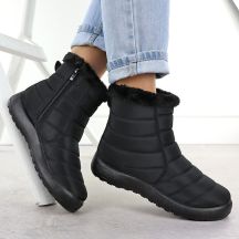 Śniegowce damskie płaskie ocieplane czarne Potocki SU33069