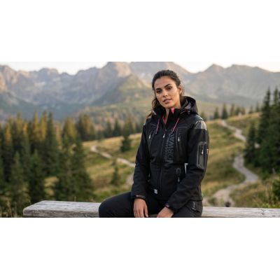 6. Softshell damski Geographical Norway TISLANDE LADY BLACK   007 (WU4016F/GN-BLACK)
