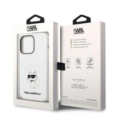 8. Etui Karl Lagerfeld Silicone Choupette na iPhone 14 Pro Max - białe