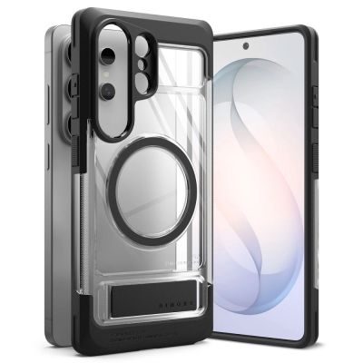 Etui Ringke UX Magnetic MagSafe na Samsung Galaxy S26 Ultra - przezroczysto-czarne