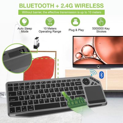 5. TECHLY BEZPRZEWODOWA KLAWIATURA DUALNA BT/RF TOUCH