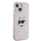 4. Etui Karl Lagerfeld IML Choupette Head & Monogram na iPhone 13 - różowe
