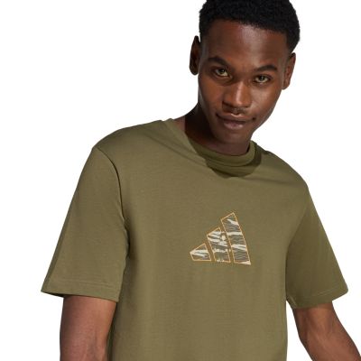 4. Koszulka męska adidas Camo Explorer Graphic oliwkowa JZ7502