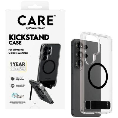 5. Etui CARE by PanzerGlass Urban Explorer Transparent w. Black Qi na Samsung Galaxy S26 Ultra - przezroczyste