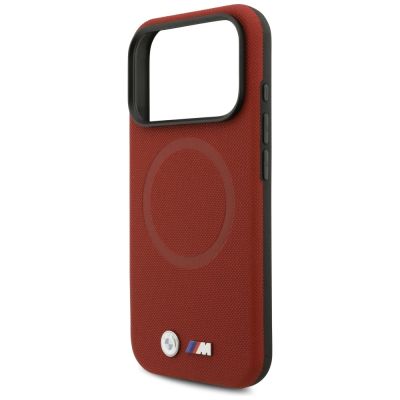 6. Etui BMW M FW Metal Logo MagSafe na iPhone 17 Pro - czerwone