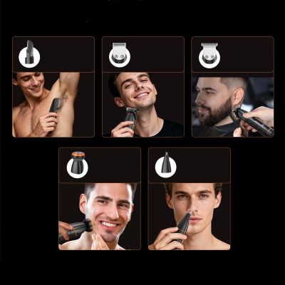 13. Trymer MAXGROOM LK-892 wielofunkcyjny z wymiennymi końcówkami - czarny