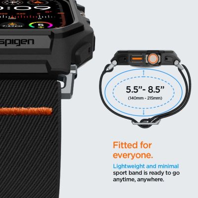 12. Etui z paskiem Spigen Lite Fit Pro na Apple Watch Ultra 1 / 2 (49 mm) - czarny mat