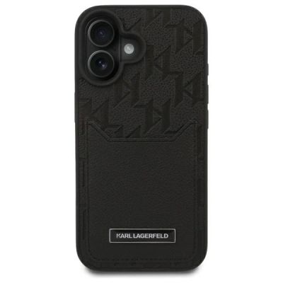 3. Etui Karl Lagerfeld Cardslots Monogram na iPhone 16 - czarne