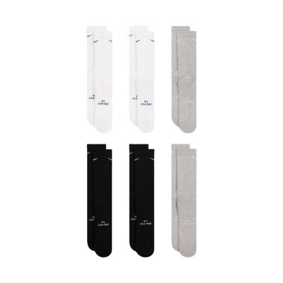 7. Skarpety Nike Everyday Elevated 6 par białe, czarne, szare HQ8021 903