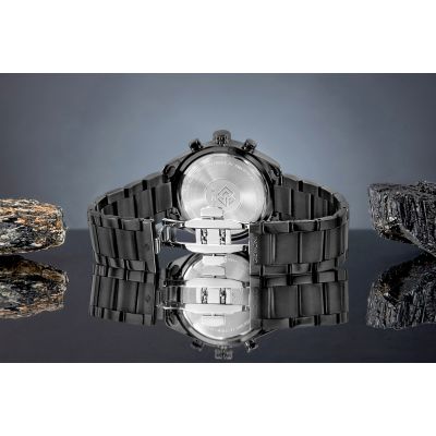 7. Zegarek Męski Giewont Chronograph Sapphire Czarny GW9580-B2