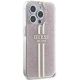 4. Etui Guess IML 4G Gold Stripe na iPhone 14 Pro Max - różowe