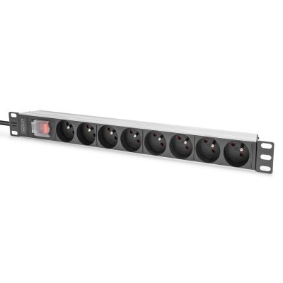 2. Digitus DN-95402-1-FR rozdzielacz zasilania PDU 8 x gniazdo sieciowe 1U