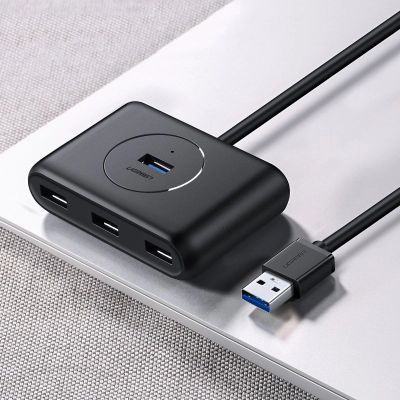 11. Ugreen rozdzielacz HUB 4x USB 3.2 Gen 1 (kabel 0,5 m) czarny (20290)