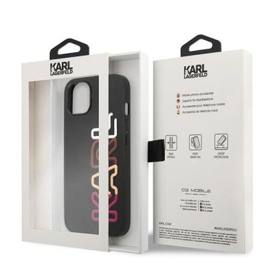 8. Etui Karl Lagerfeld Multipink Brand na iPhone 13 mini - czarne