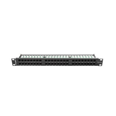 3. Patch panel Lanberg PPU5-1048-B (1U; 19"; kat. 5e; 48xRJ-45)