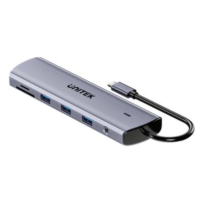 11. UNITEK D1113BGY01 huby i koncentratory 2 x USB 3.2 Gen 2 (3.1 Gen 2) Type-C 1000 Mbit/s Szary