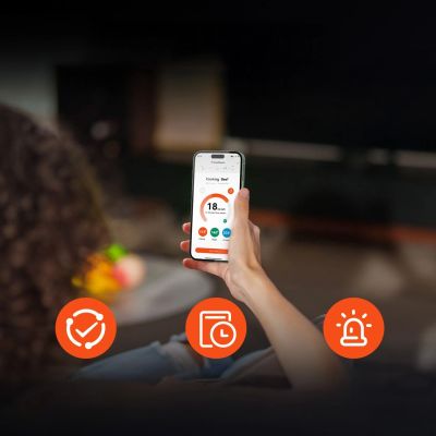 5. Termometr kuchenny Meatmeet Pro smart z aplikacją Bluetooth/WiFi grill piekarnik wędzarnia - czarny