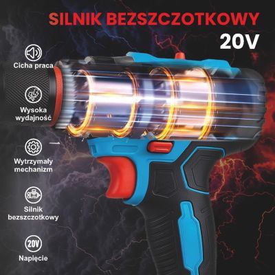 20. EXTRALINK POWERLINK Akumulatorowa wkrętarka PWL-CD1002C 10MM 20V 2X1,5AH