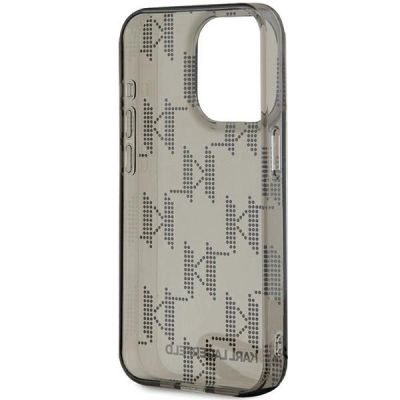 6. Etui Karl Lagerfeld IML Mono KL Pattern & Cord na iPhone 15 Pro - czarne