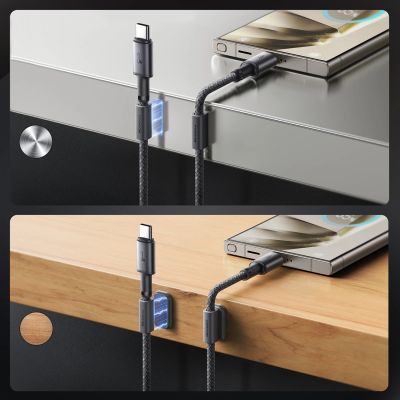 8. Kabel Joyroom S-A50 Unlimited Series 3A USB-A - USB-C z organizerem magnetycznym 1,2m - szary