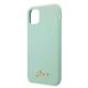 3. Guess GUHCN58LSLMGG iPhone 11 Pro zielony/green hard case Silicone Vintage Gold Logo