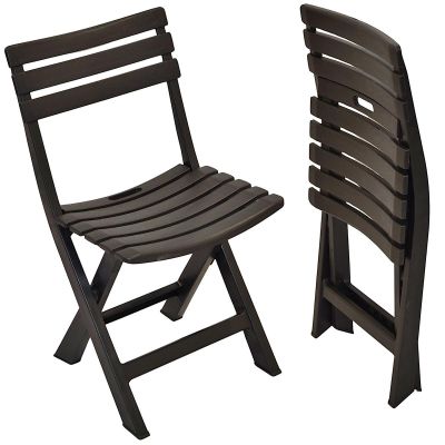 15. ZESTAW 4 KRZESEŁ CATERINGOWYCH SKŁADANYCH  PLASTIKOWYCH KOMODO ANTRACYT