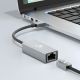 3. Adapter sieciowy Wozinsky WAU-45A Ethernet karta sieciowa LAN Gigabit RJ45 1000 Mb/s USB-A - szara