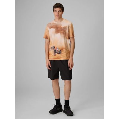 4. T-shirt regular z nadrukiem męski 4F 4FRSS26TTSHM4237-83A