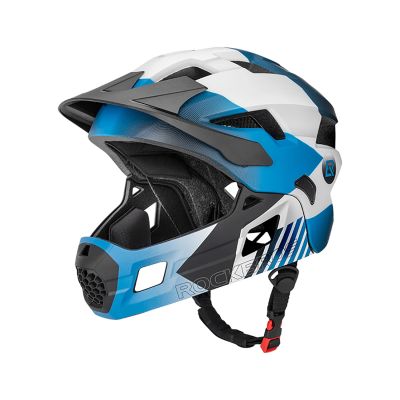 Kask rowerowy Rockbros TS-61 10110061002 dziecięcy z odpinaną szczęką rozmiar M (54-57) - niebieski