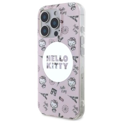2. Etui Hello Kitty IML All Over Paris Magsafe na iPhone 16 Pro - różowe