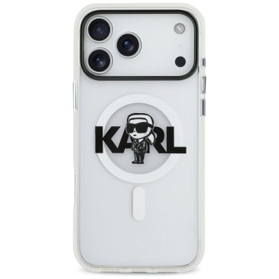 3. Etui Karl Lagerfeld IML Karl Sketch Logo MagSafe do iPhone 17 Pro Max - przezroczyste