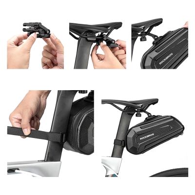 2. Torba Rockbros B69 rowerowa podsiodłowa 1.8l z systemem łatwego zwalniania - czarna